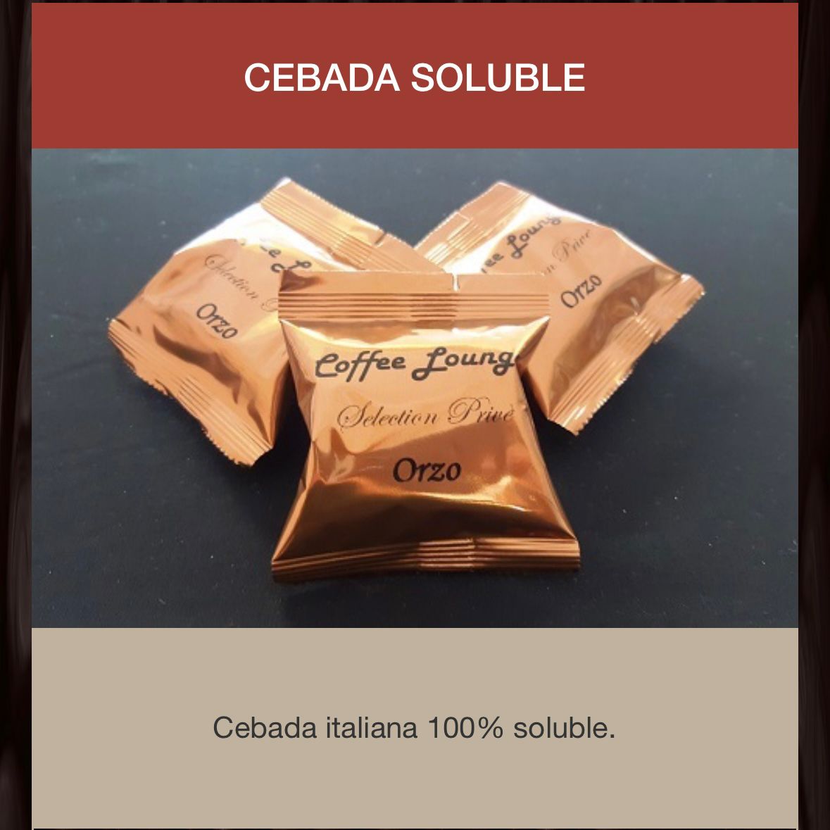 Capsulas Espresso Point Cebada soluble 50 por caja envio desde Espana