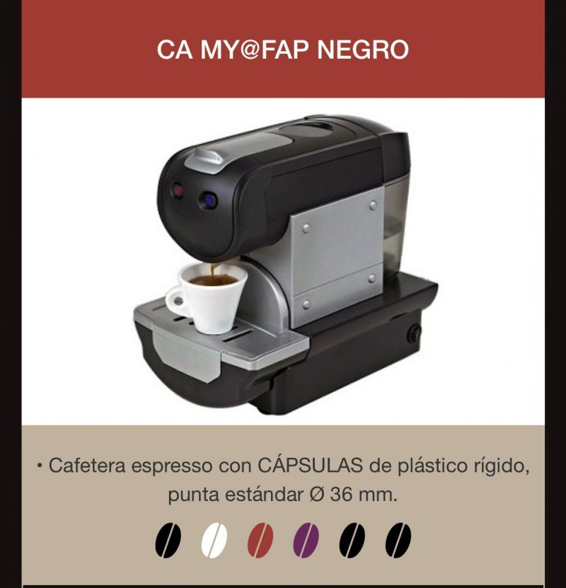 Pak 2 con màquina espresso point my fap negra envio desde Espana