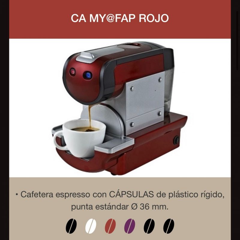 Pak 2 con màquina espresso point my fap roja envio desde Espana